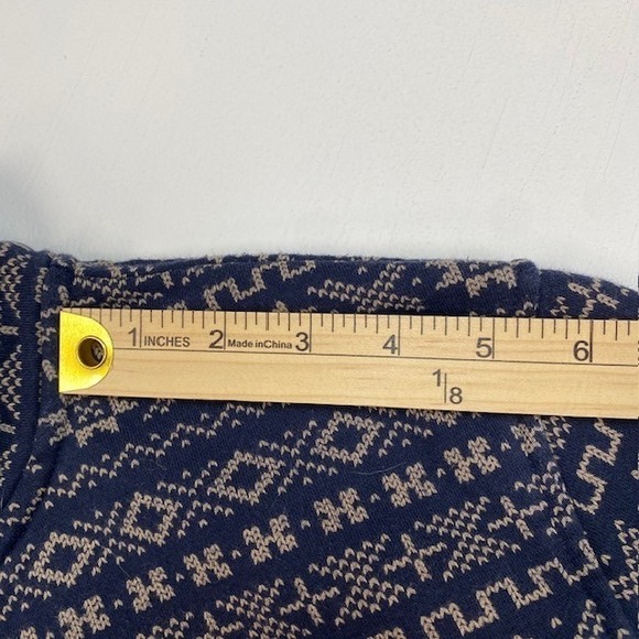 J Crew Knit Goods Fair Isle Nordic Pattern Quarter Zip Pullover Sweatshirt Men M - Picture 7 of 11